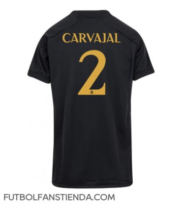 Real Madrid Daniel Carvajal #2 Tercera Equipación Mujer 2023-24 Manga Corta